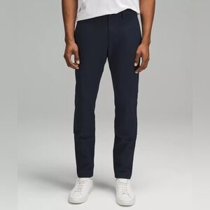 Lululemon Men’s ABC slim fit trouser Pant Sz 38 NAVY blue business dri fit dress